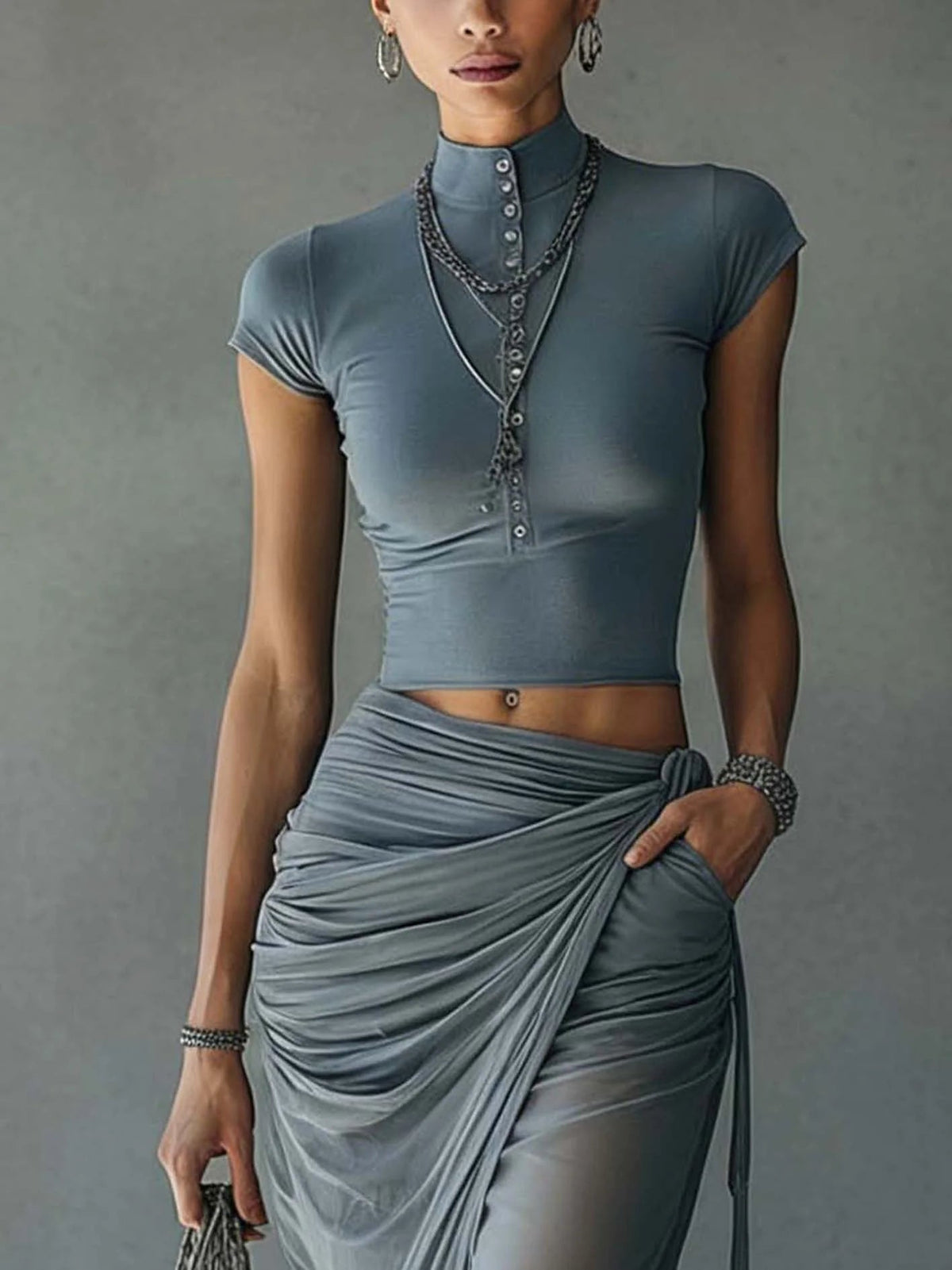 Abigail | Blue Slim Set