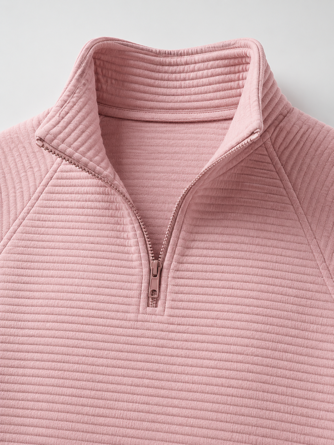 Women's Quarter-Zip Sweater – Ribbed Ottoman Pullover