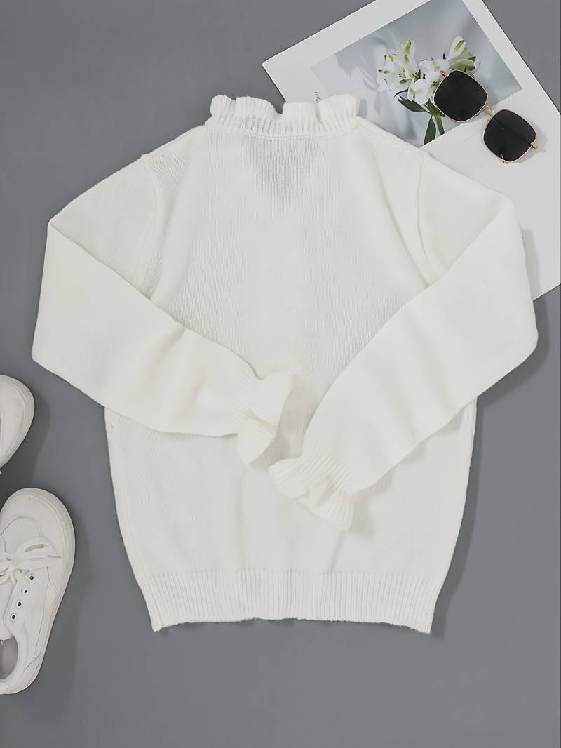 Darcey | Ruffle Blouse with Decorative Buttons for Women
